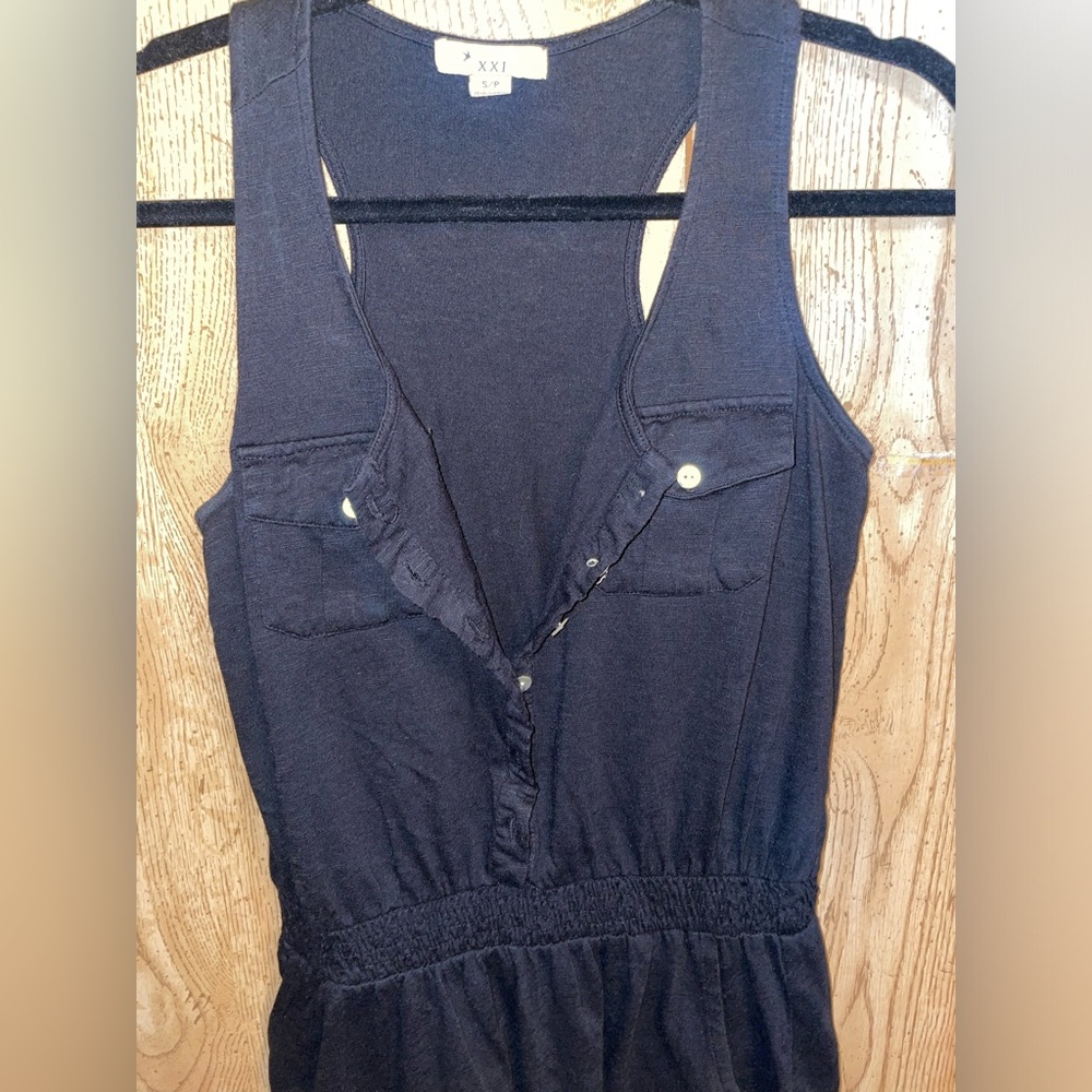 Forever 21 Button Up Racer Back Dress With Pockets - Picture 4 of 9